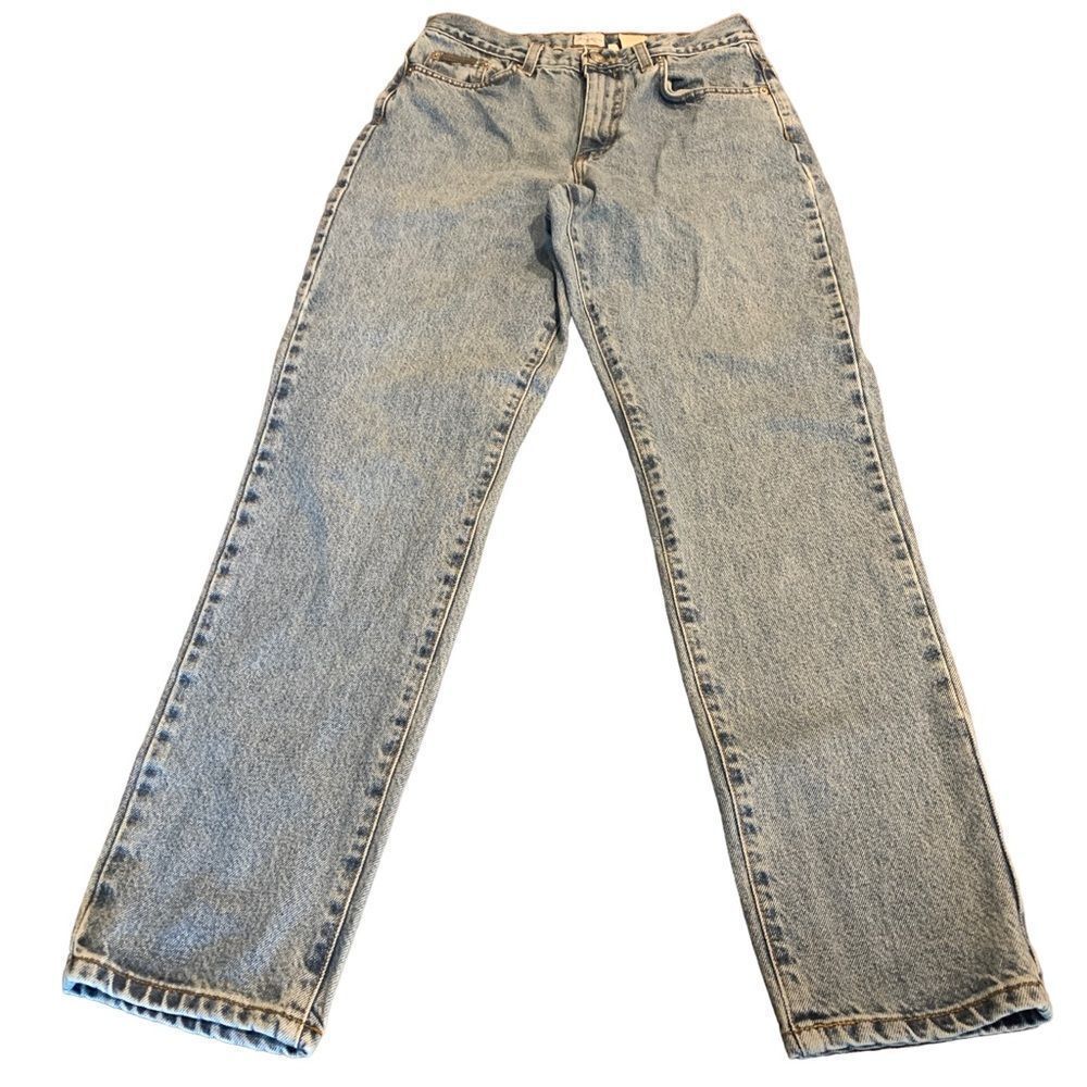 Calvin Klein Jeans Women’s High Waist Mom Jean Double Stone Wash 5 Pocket Size 6